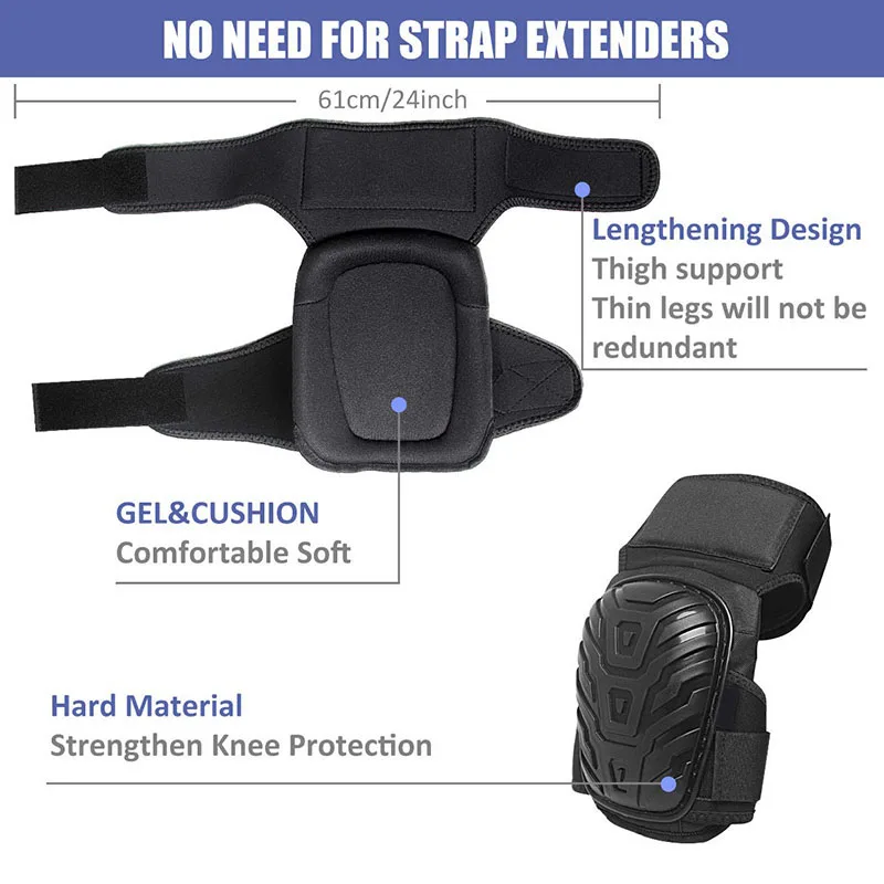 

New Work Knee Pads with Gel Padding Adjustable Straps for Gardening Construction Works Face Masks mascarillas DOM668