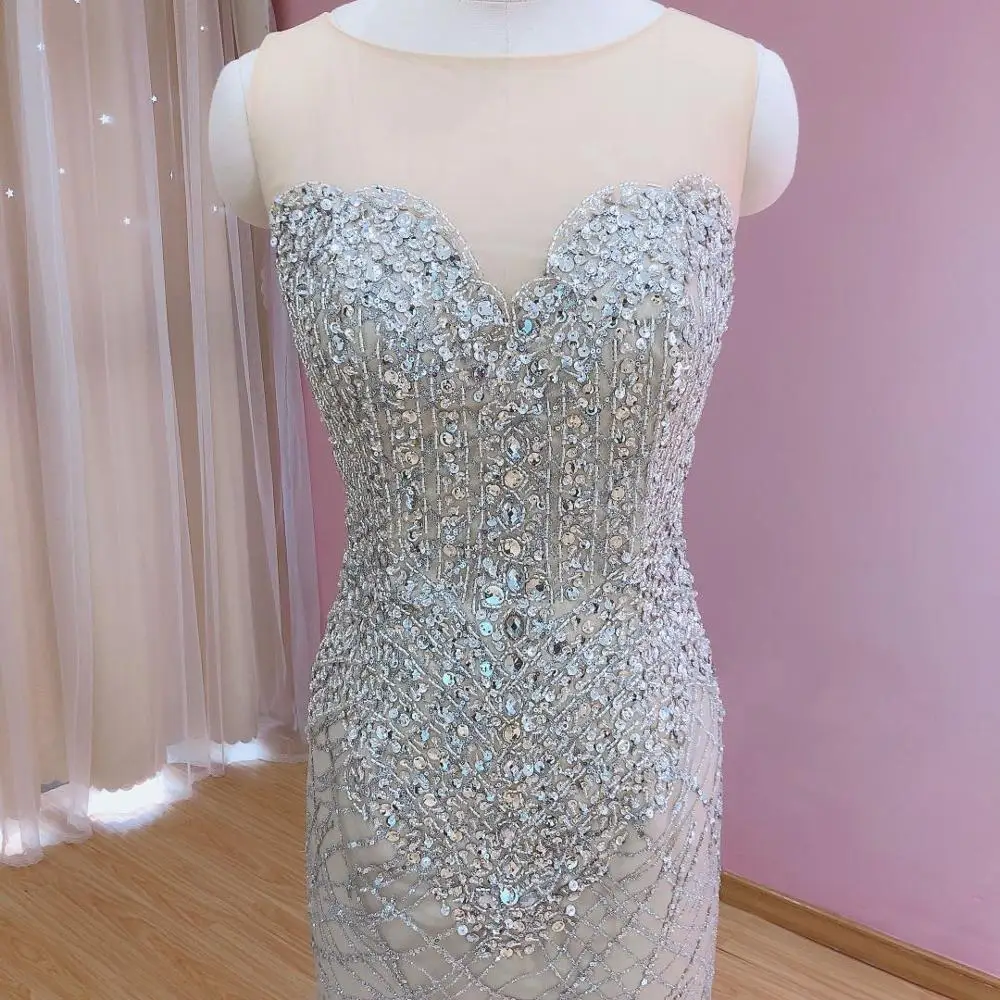 Блестящее платье Русалочки с блестками большие размеры Серебристые платья для
