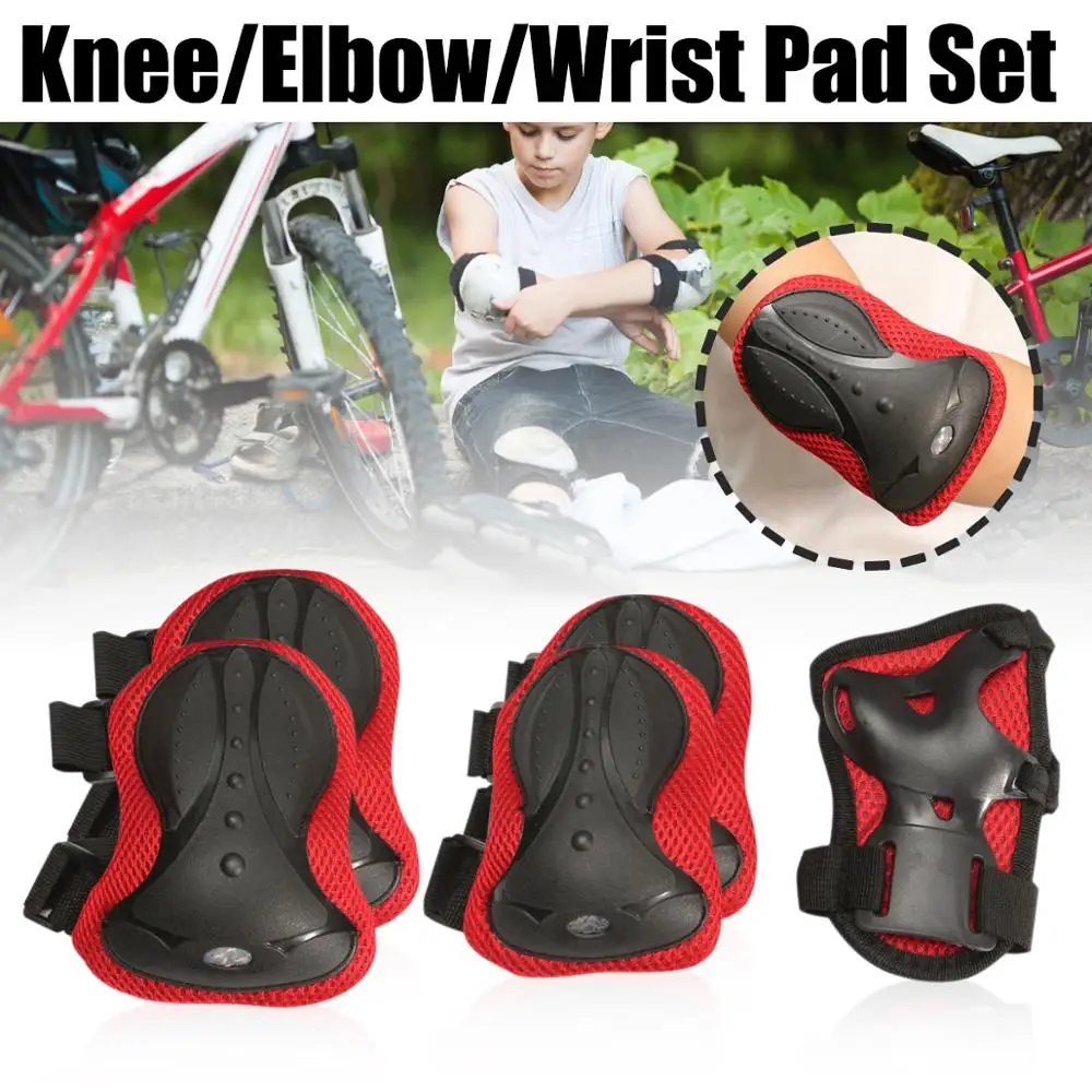 

6Pcs Adult Knee Elbow Wrist Guard Pads Protectors Safety Gears Skating