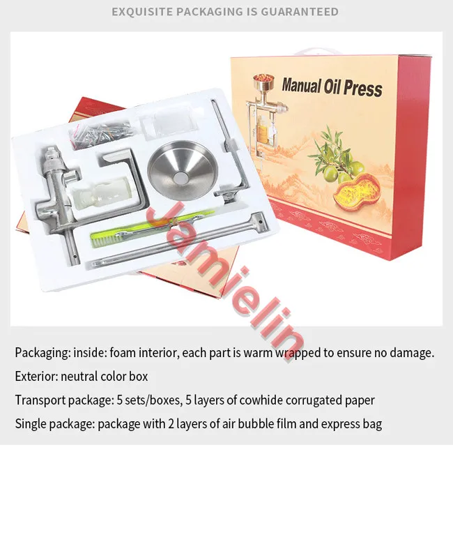 Ручной пресс для масла извлечения арахиса Извлечение из орехов семечек