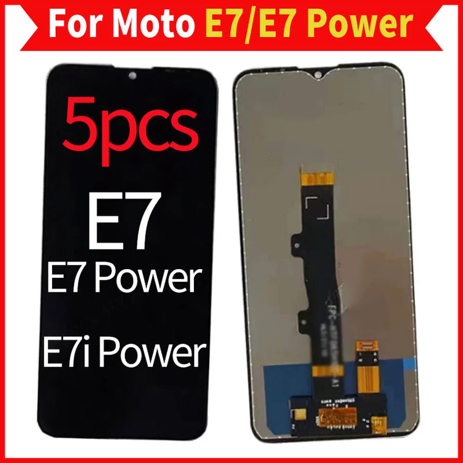 

5 шт./лот для Moto E7 Power ЖК-дисплей с сенсорным дигитайзером в сборе E7i PowerMobile Phone Parts