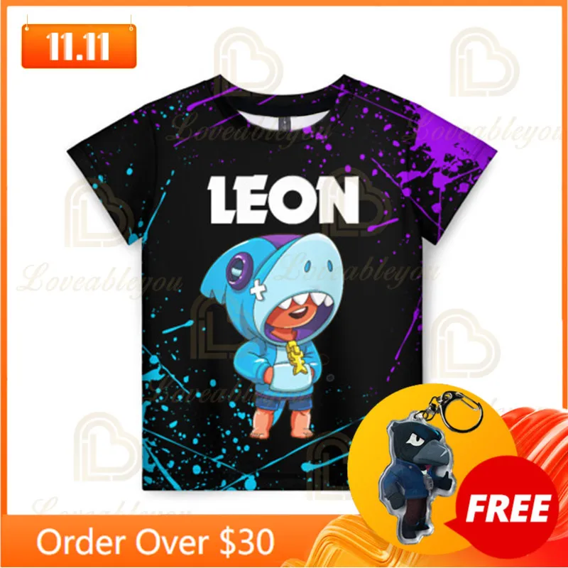 

Anime Star, T-shirt Birthday Gift POCO Browlerss Boys Girls 3D PRIMO MORTIS Shirt Crow Spike Shelly Tshirt Kids Game