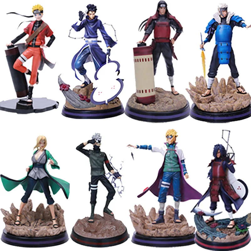 

Uzumaki Naruto Hatake Kakashi Tsunade Uchiha Madara Obito Senju Tobirama Sarutobi Hiruzen Figure Model Decoration Toy Gift