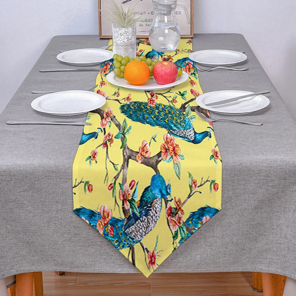 Скатерть для стола с животными павлина декоративное свадебное украшение
