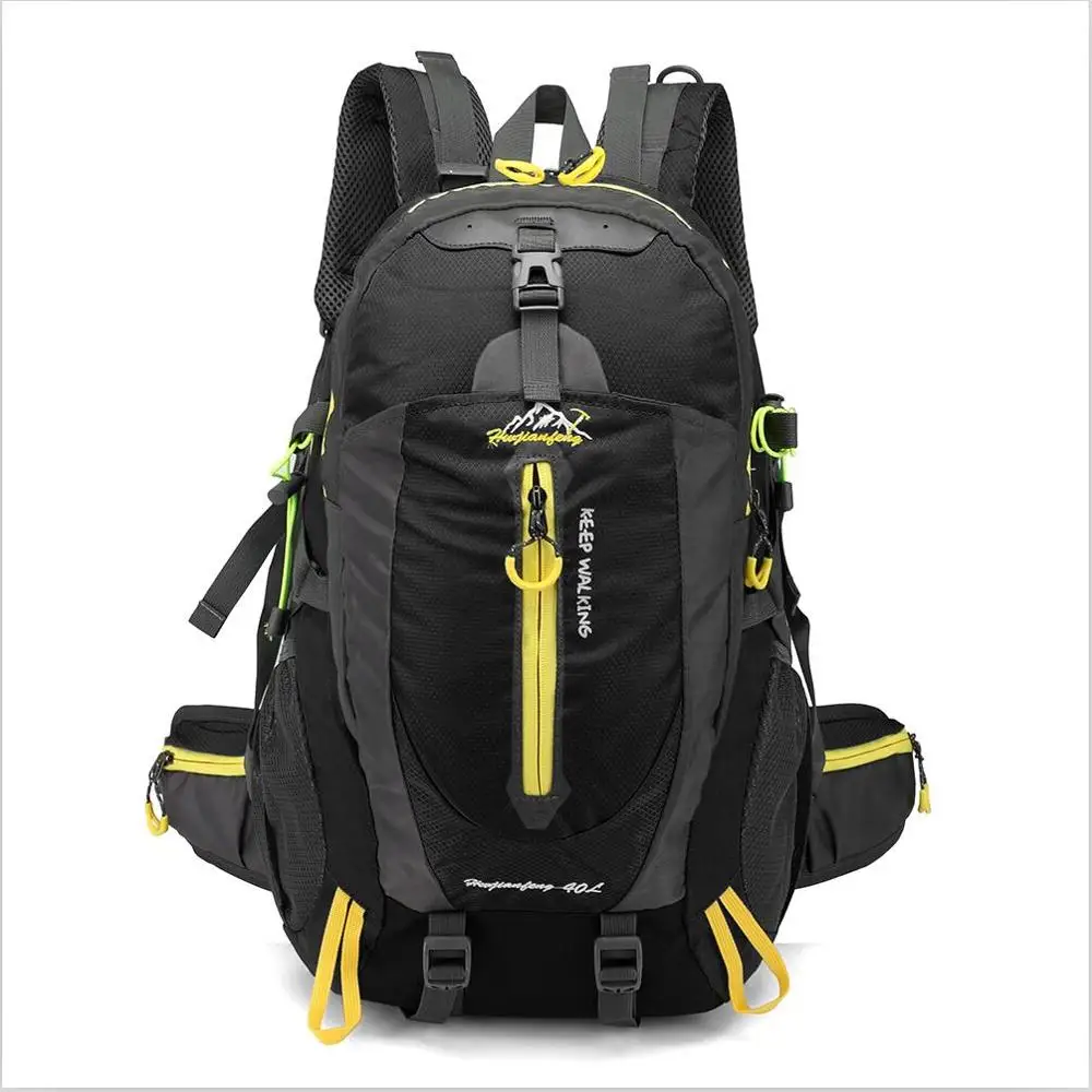 Black 40L Водонепроницаемый рюкзак для скалолазания, рюкзак 40л, спортивная сумка для улицы, рюкзак для путешествий, походный рюкзак, Женский походный рюкзак для мужчин - Цвет: Black 40L