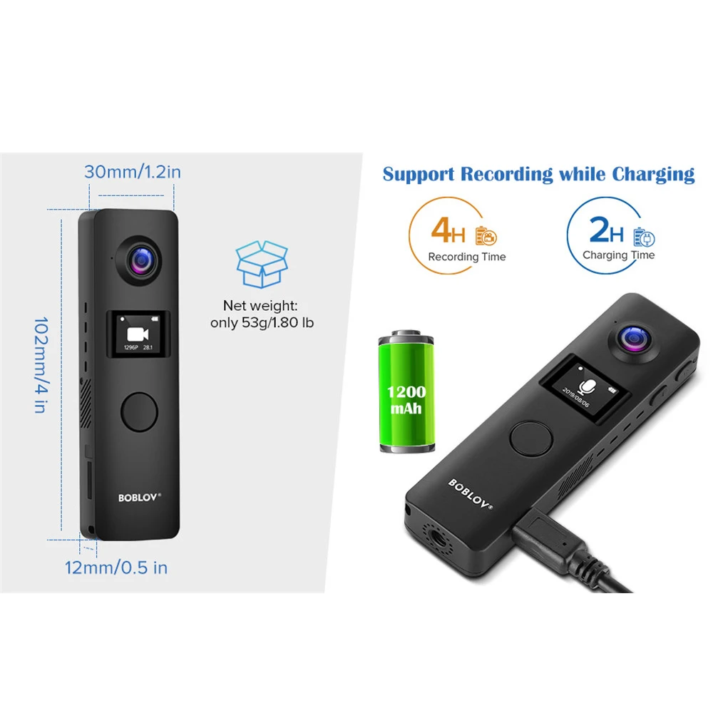 Мини камера BOBLOV C19 цифровая с поддержкой Wi Fi HD 1080P|Компактные видеокамеры| |