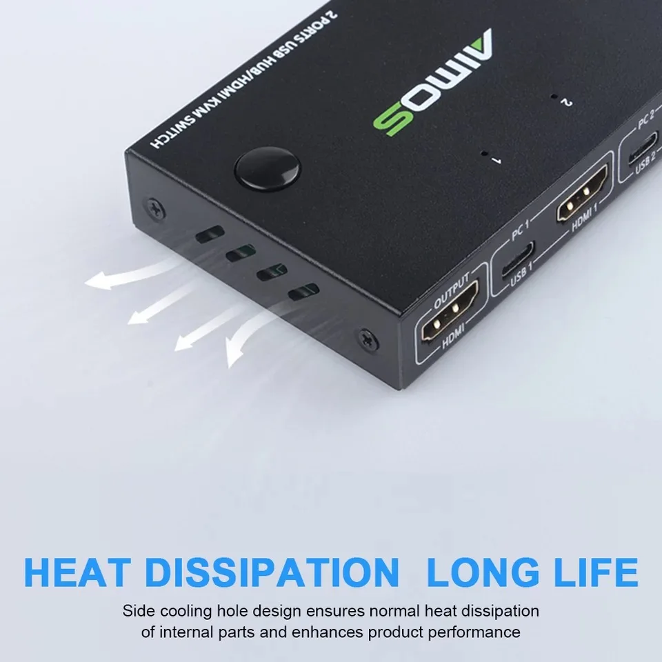 Новая одежда для маленькой девочки 2 в 1 из 4K USB HDMI KVM переключатель коробки ПК