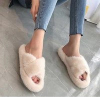 new woman slippers fuzzy slippers sliders shoes soft fur home shoe casual shoes shoes for women femme pantoufles