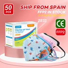 50 шт., детские маски для лица, CE FFP2