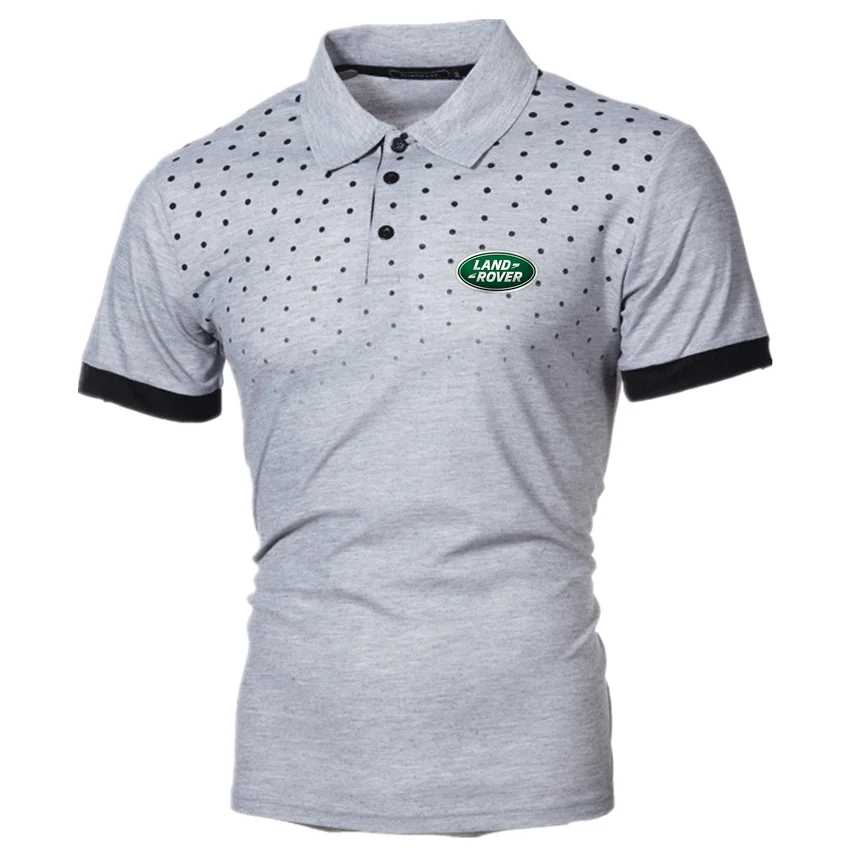 

Land Rover Car Logo Printing 2021 New Men's Summer Short-Sleeved High-Quality Cotton Mens Casual Business Social All-Match Shirt