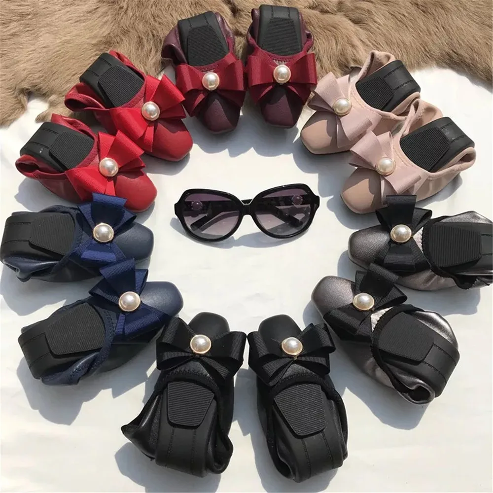 Балетки женские из натуральной кожи натуральная кожа складывающиеся удобные с