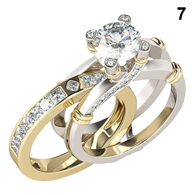 

2 In 1 Creatives Combination Ring Set With Zircon And Multifunctional 2021 Fashion Ring Special Ring SANA889