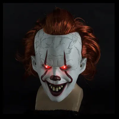 Маска на Хэллоуин маска Стивена Кинга латексная светящаяся Джокер Косплей Ужас