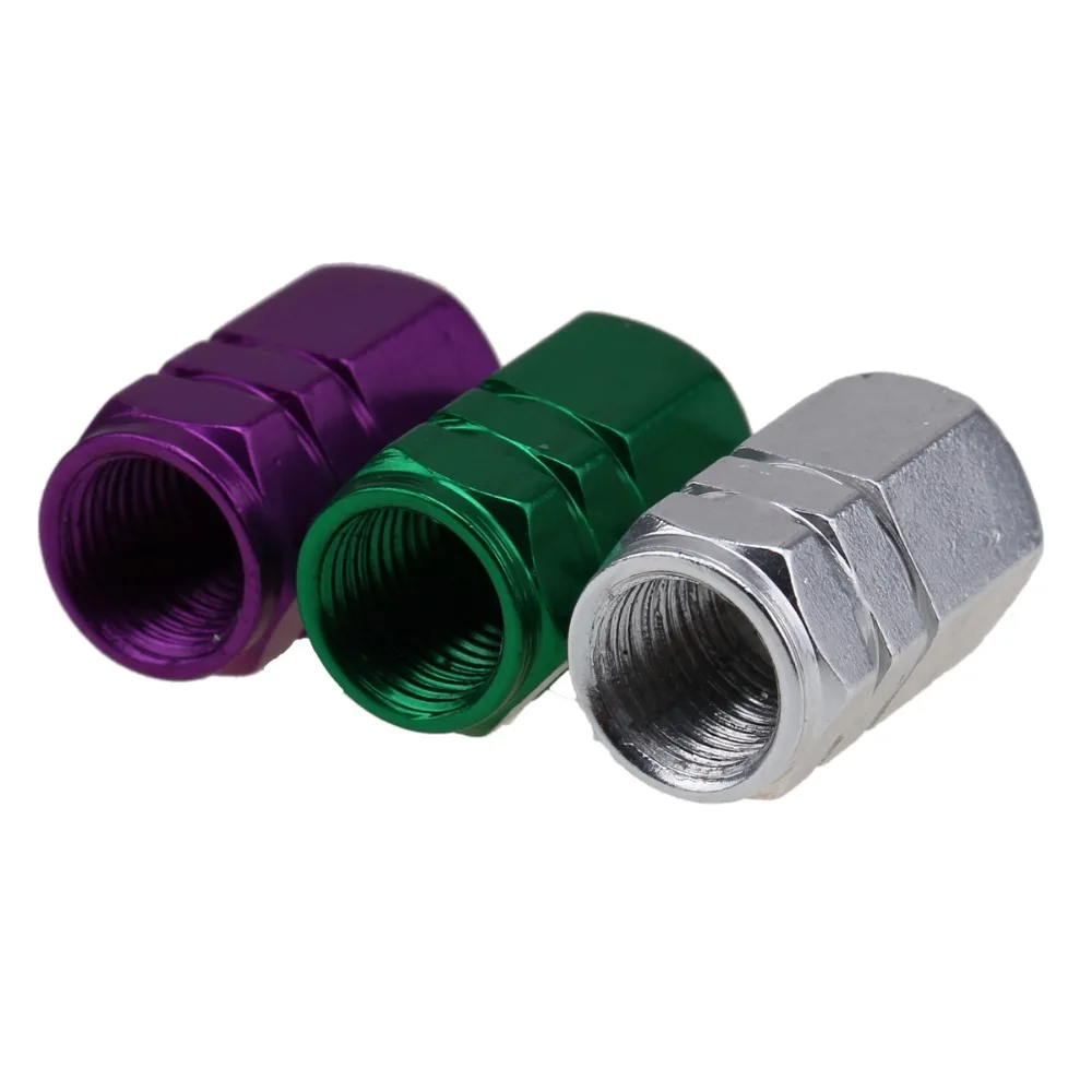 4pcs Tire Accessories Wheel Tyre Valve Stems Air Dust Cover Screw Caps Car Motorcycle Truck Bike Purple Green Silver | Автомобили и