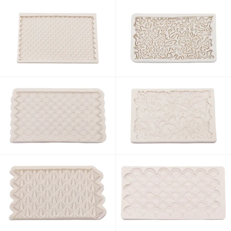 С кружевным краем Русалка рыбьей чешуи силиконовые формы DIY Fondant (сахарная)