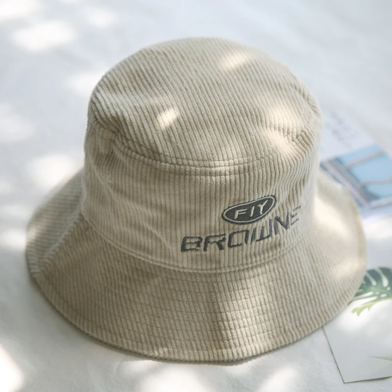 Женские корейские шапки с вышитыми буквами вельветовые для рыбаков студентов