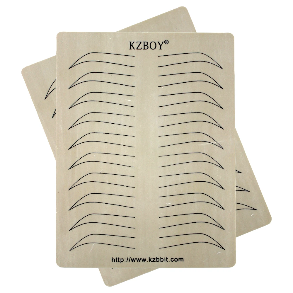 

KZBOY 15Pcs Microblading No Ink Needed Practice Skin with Double Sieded Different Brow Shaped Training Pad Microblading Tool