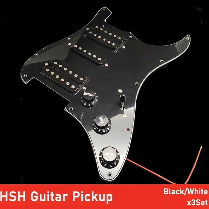 3-слойный HSH загруженный предпроводной электрогитара Pickguard пикап Alnico 5 пикапов для FD ST стиль электрогитара белая Гитара Части