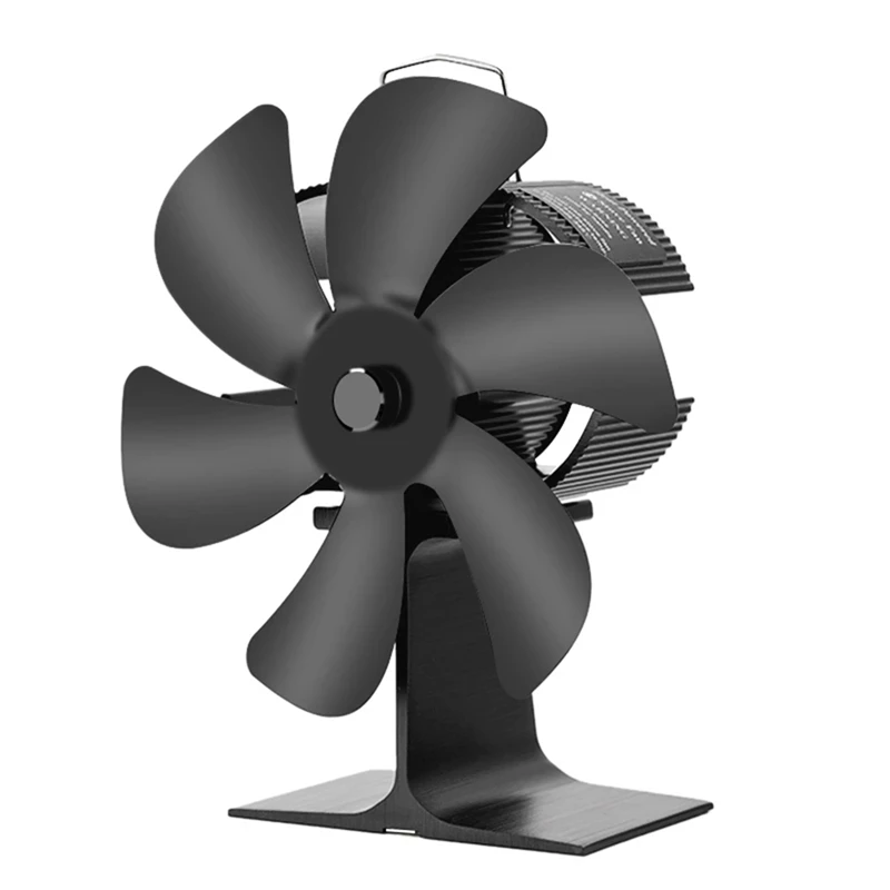 

6 Blades Heat Powered Stove Fan Fireplace Log Wood Burner Eco-Fan Quiet Home Fireplace Fan Efficient Heat Distribution