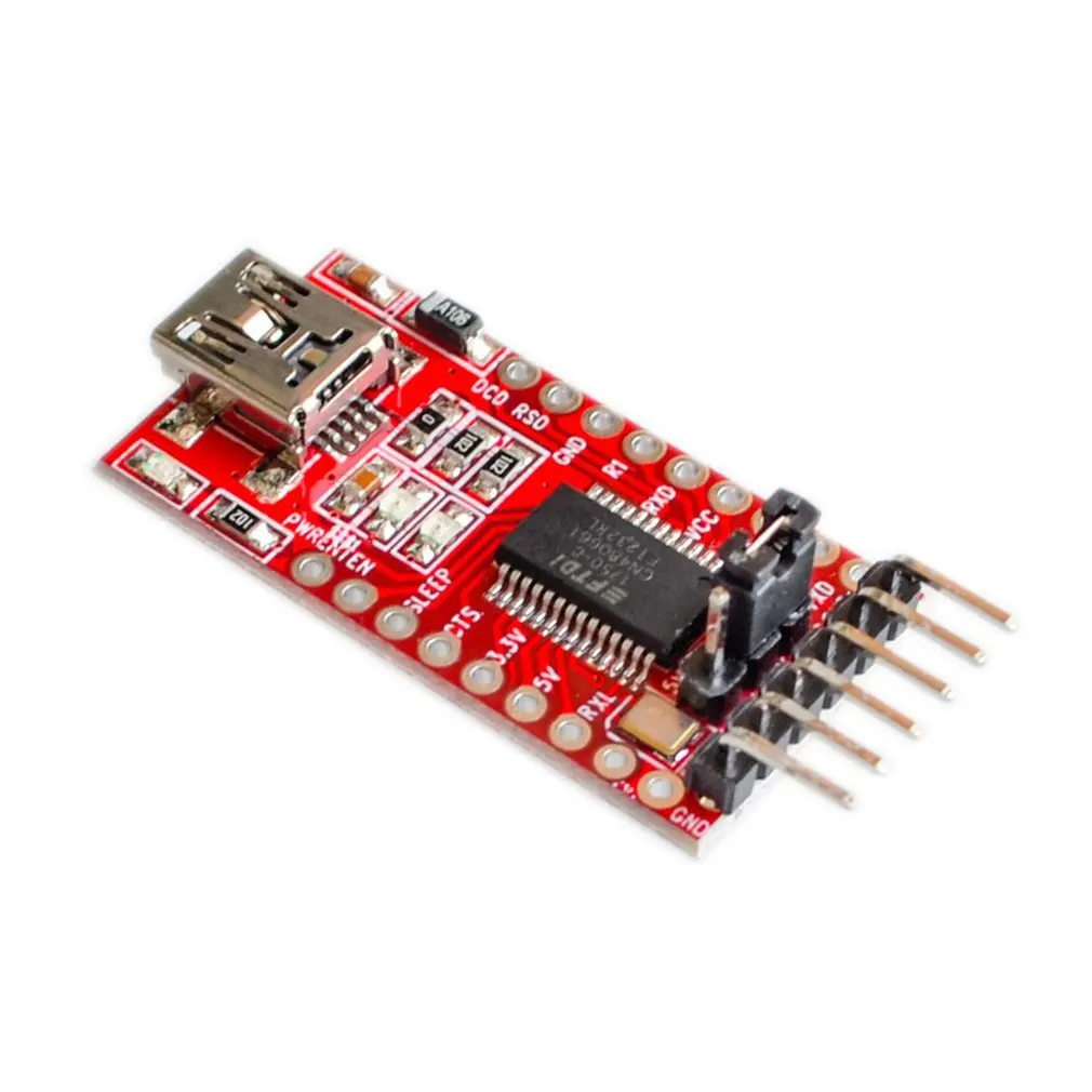 

Модуль последовательного адаптера Ft232rl Ftdi Usb 3,3 В 5 В в Ttl для мини-порта Ft232, прочный практичный модуль адаптера