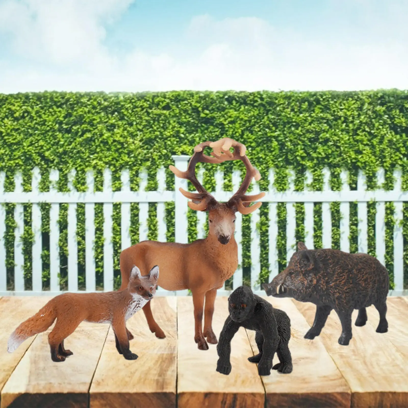 Модель диких животных окрашенная развивающая коллекция Обучающий набор Лев Лось