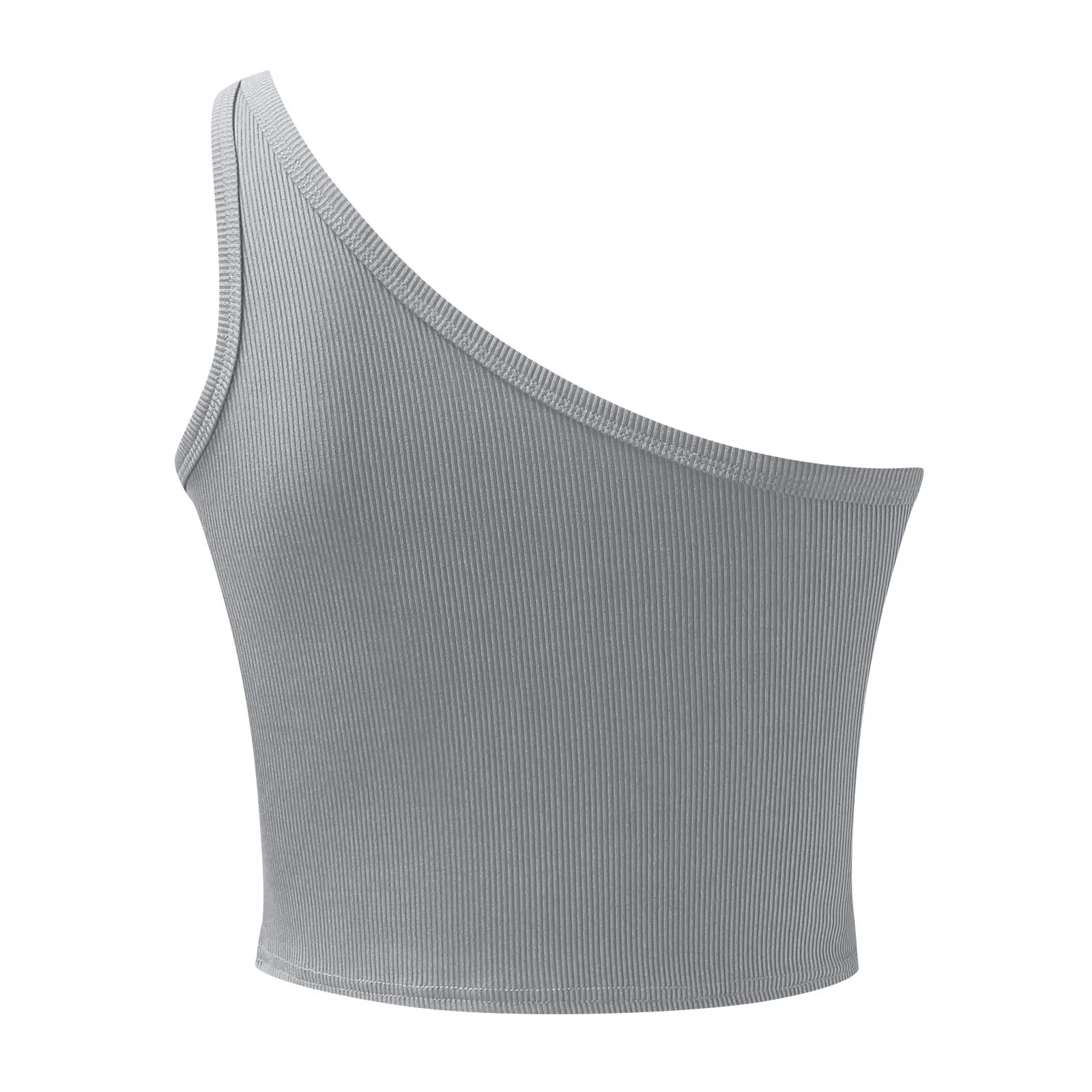 

Bra Womens Without Underwire Fashion One Shoulder Tank Tops Ladies Sexy Cami Swing Vest Clubwear Sport Bra
