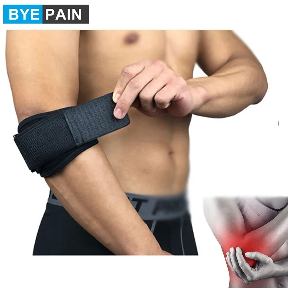 1 шт. BYEPAIN Теннисный налокотник для Tendonitis с компрессионной подушечкой тенниса и