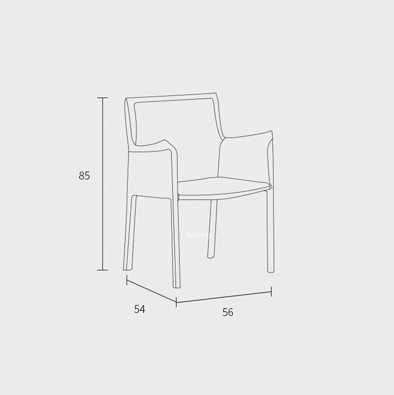 

Nordic Dining Chairs Modern Minimalist Leather Dining Chair Backrest Armchair Household Dining Chair Luxury Room Saddle Chair