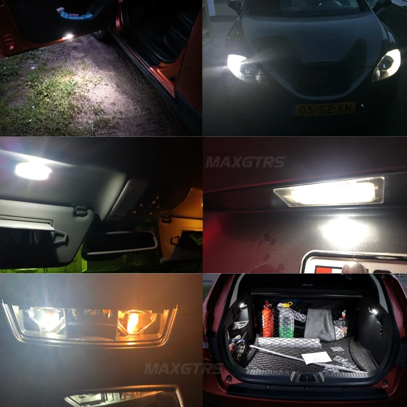 2x T10 Светодиодная лампа w5w Автомобильная DRL 3020 Чип 194 168 габаритные огни для чтения