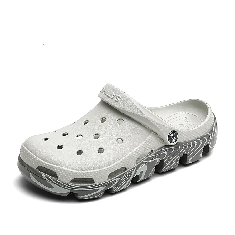 Мужские сандалии с прорезями белые босоножки унисекс из ЭВА Резиновая обувь для