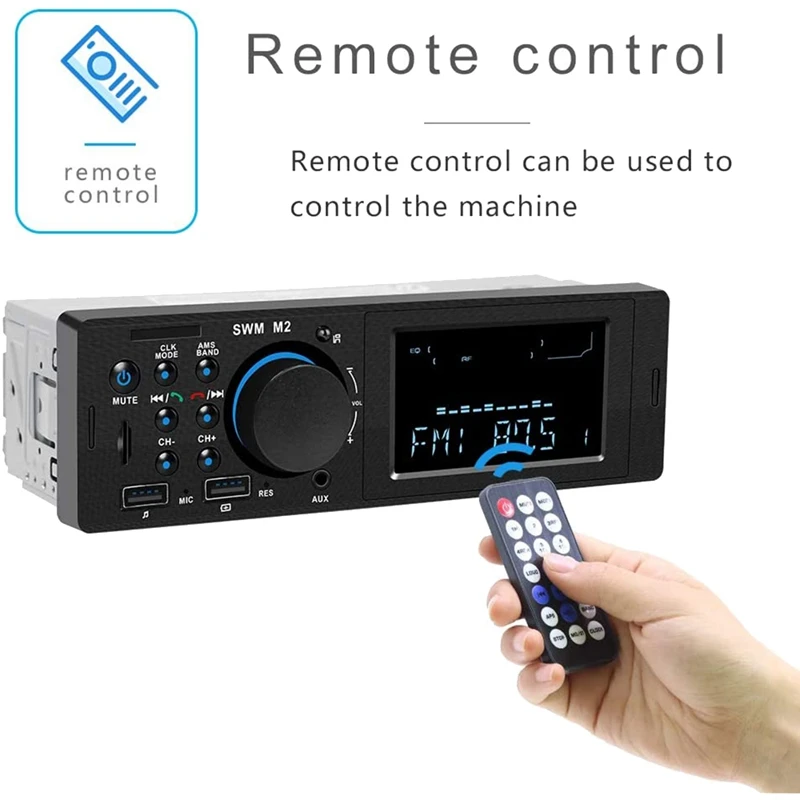 Автомобильный радиоприемник SWM M2 автомобильный стерео mp3-плеер FM-радио Bluetooth USB TF