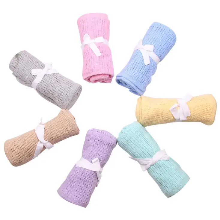 Детское одеяло вязаное Пеленальное Одеяло для новорожденных супер мягкие