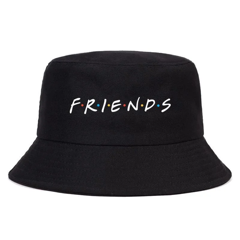 

Panama Bucket Hat Men Women Summer Bucket Cap friends tv Print Yellow Hat bob Hat Hip Hop Fishing Fisherman Hat girl boy