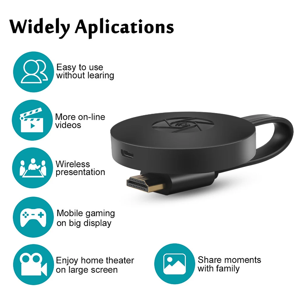 Kebidumei MiraScreen G2 1080P HDMI-совместимый ТВ-приемник с Wi-Fi дисплеем видеопередатчик для