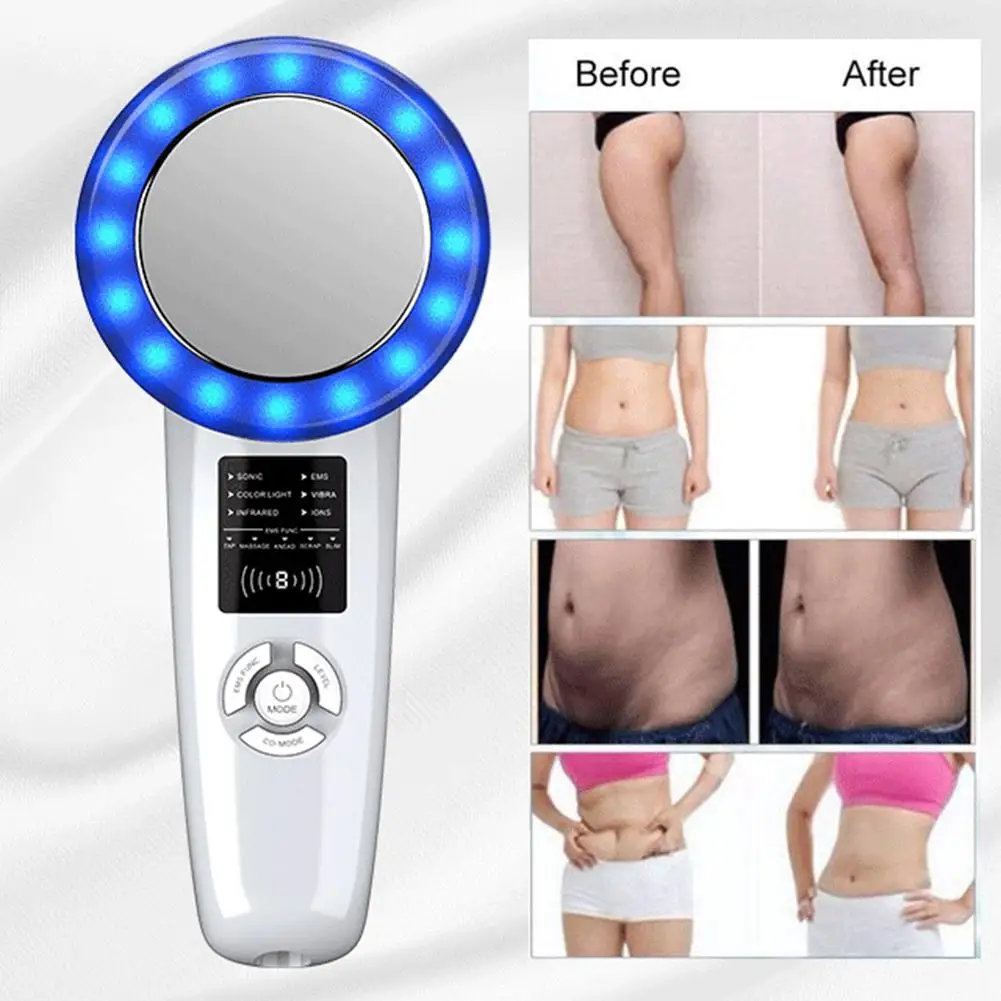 

6 in 1 Ultrasonic EMS Body Slimming Massager Anti Cellulite Fat Burner Beauty Fat Burner Machine Weight Loss Tools