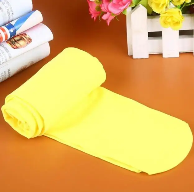 Z001 Yellow LJCUIYAO, женские колготки телесного цвета, женские нейлоновые колготки, непрозрачные колготки, обтягивающие колготки размера плюс, разноцветные бархатные весенние колготки - Цвет: Z001 Yellow