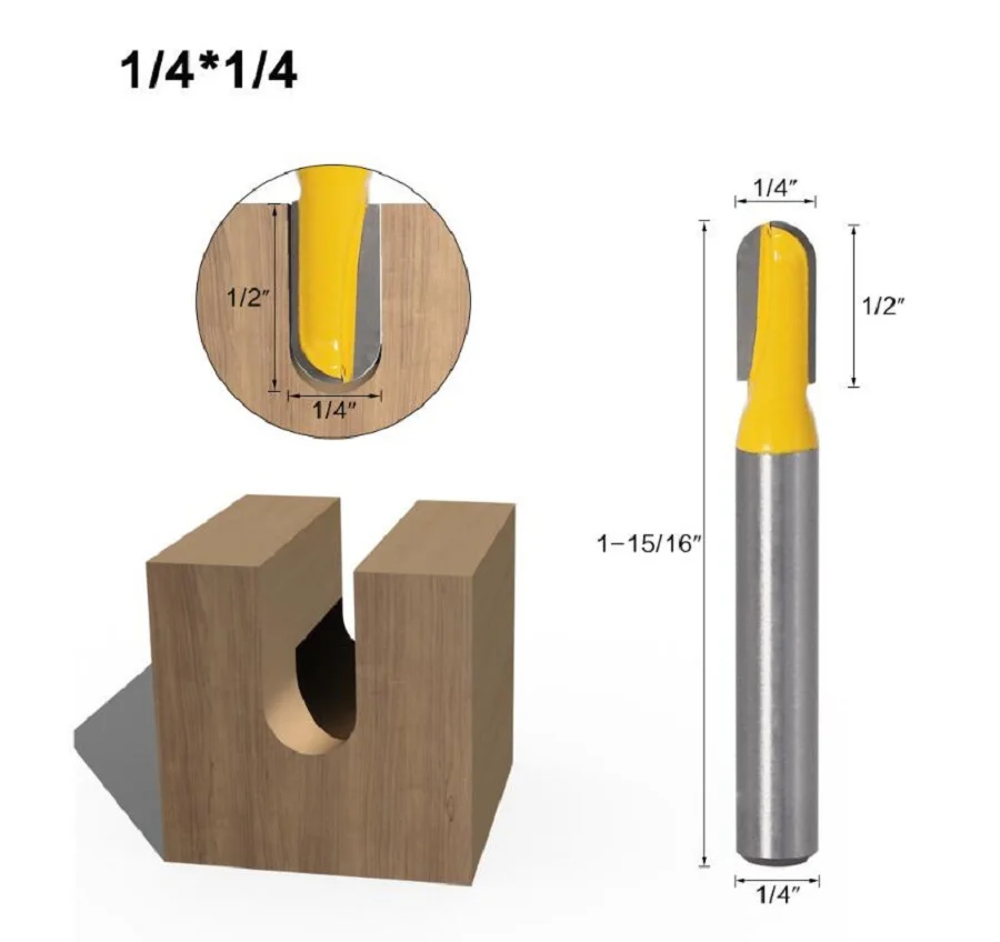 1-3 шт. НАБОР КОНЦЕВЫХ ФРЕЗ 1/4 дюйма | Инструменты