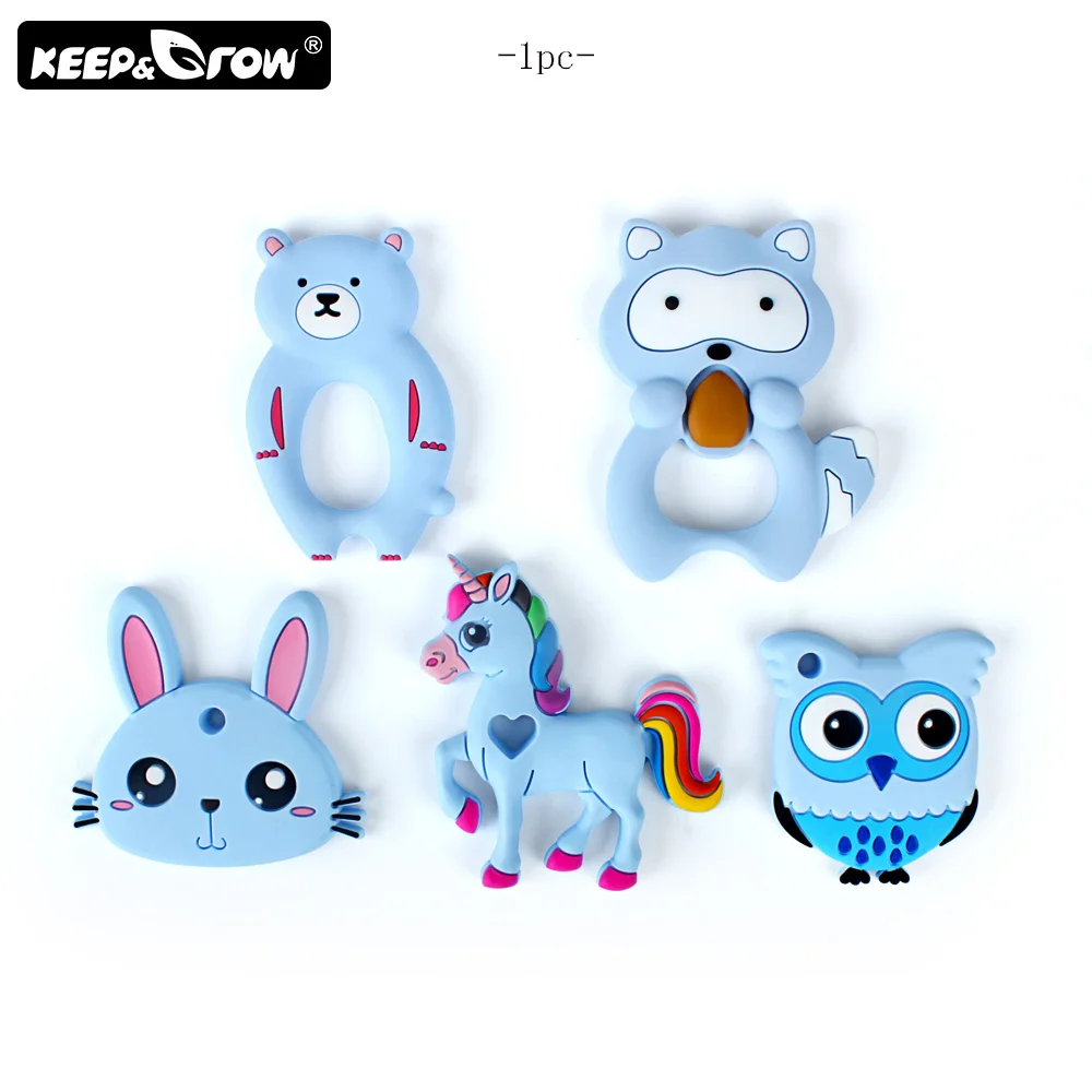 Силиконовый Прорезыватель для зубов Keep & Grow 1 шт. с животными коала совы Детские