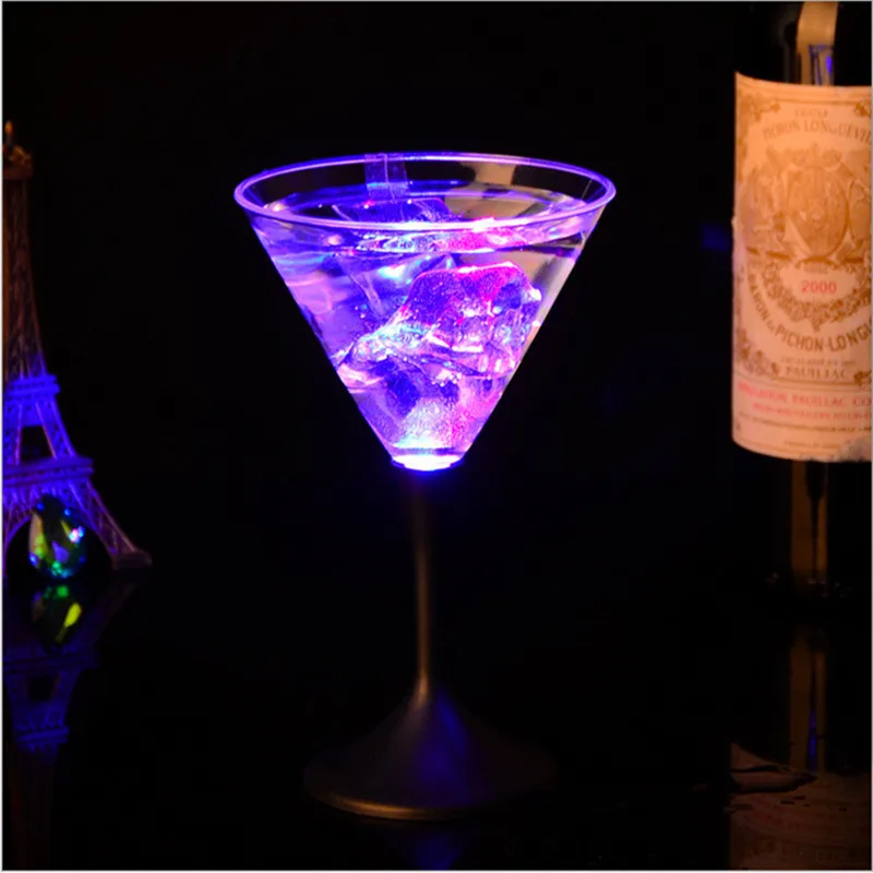 Светодиодные мигающие чашки Индуктивный/переключатель Радужный цвет бокал вина