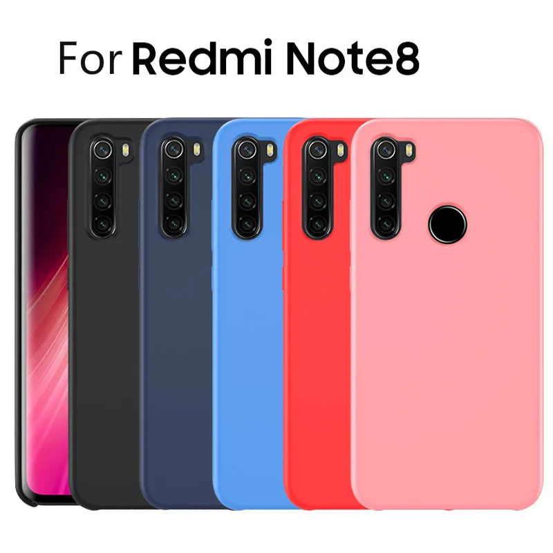 Для Redmi Note 8 Pro Чехол Мягкий Жидкий силиконовый чехол для XIAOMI Redmi 7A 6A Note 5 6 7 8 Pro глобальная версия Полный Чехол для задней панели