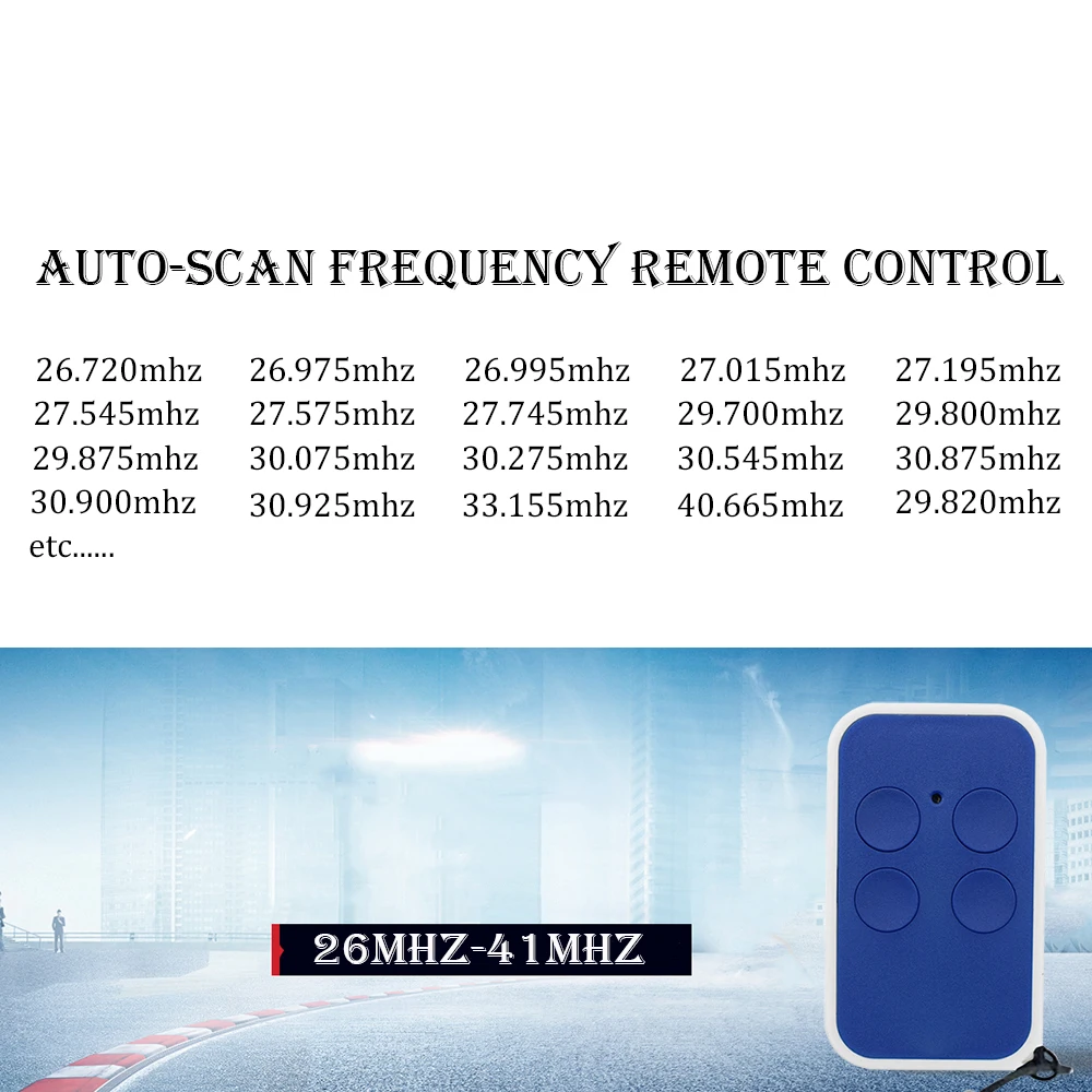 

For HORMANN HS2 HS4 HSE2 HSE4 HSM2 HSM4 DH01 DH02 DH04 Garage/Gate Remote Control Clone 26.995MHz 40.685MHz Wireless Transmitter