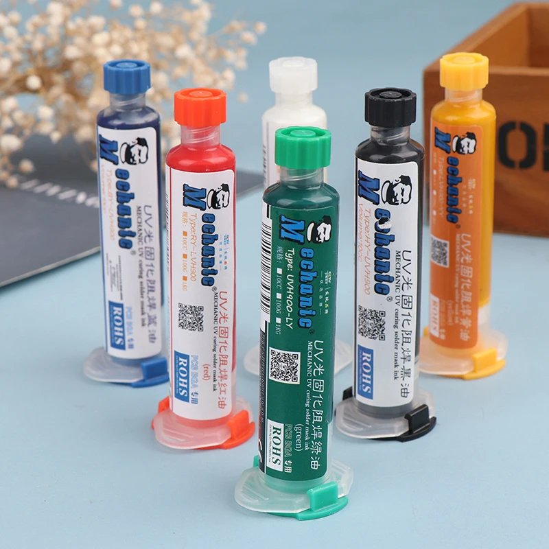 УФ-отверждение припоя устойчивое к пайке зеленое/черное/красное/желтое/Белое