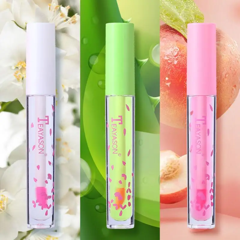 Три стиля блеск для губ Цвет-изменение Температура изменения с антипригарным