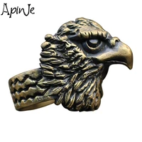 apinje brass ornament ring for men cool punk eagle big rings man animal fashion jewelry