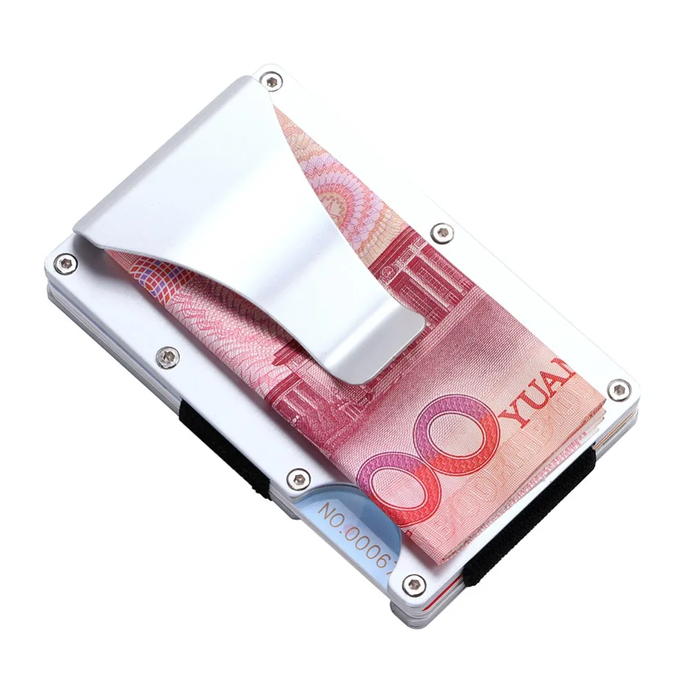 Новая мода Тонкий карбоновый держатель для карт RFID не сканирующий металлический кошелек мужской кошелек Carteira Masculina Billetera