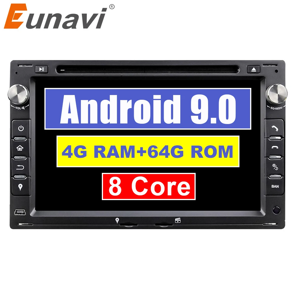 Eunavi TDA7851 2 Din Android 9,0 автомобильный DVD радио плеер gps для VW Volkswagen PASSAT B5 MK4 MK5 JETTA BORA POLO транспорт T5