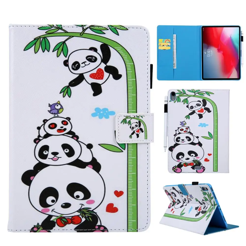 Чехол подставка из искусственной кожи с принтом панды для Apple IPad Pro 11 2018 A2013 A1934