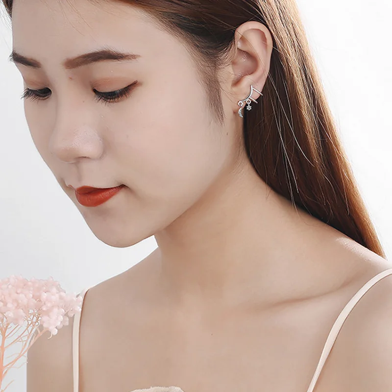 MEETSOFT посеребренные предотвращающие аллергию модные серьги клипсы для женщин