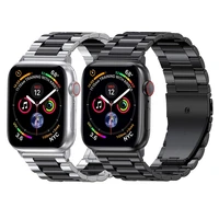 metal stainless steel strap compatible for apple watch 44mm 42mm 40mm 38mm menwomen replacement belt for iwatch 7 6 5 4 3 se
