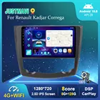 Автомобильный радиоприемник JUSTNAVI Android 10,0 для Renault Kadjar Correga 2015 - 2019 GPS мультимедийный стерео плеер Carplay 6G 128G DSP No 2din